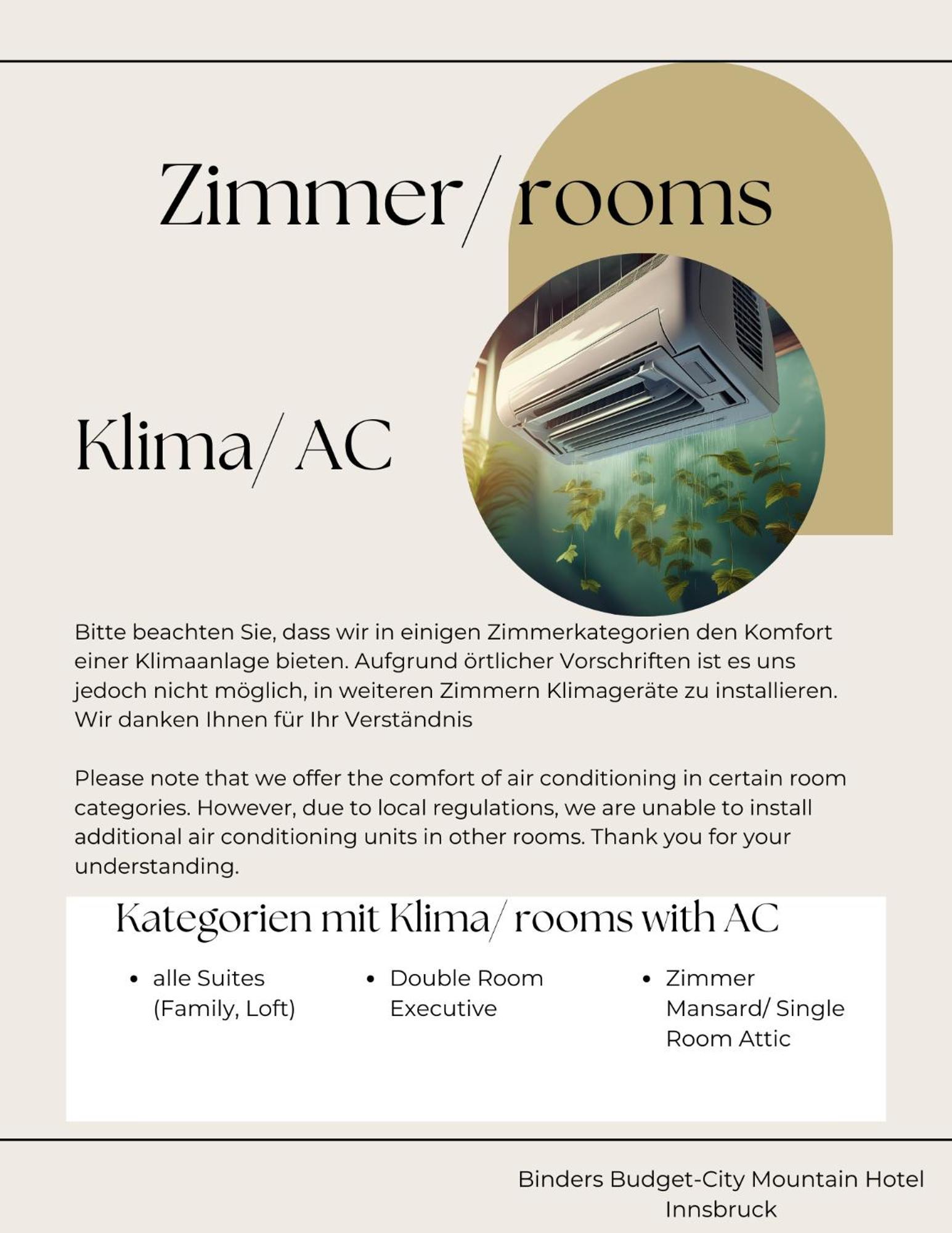 Binders Budget City-Mountain Hotel Innsbruck Kültér fotó
